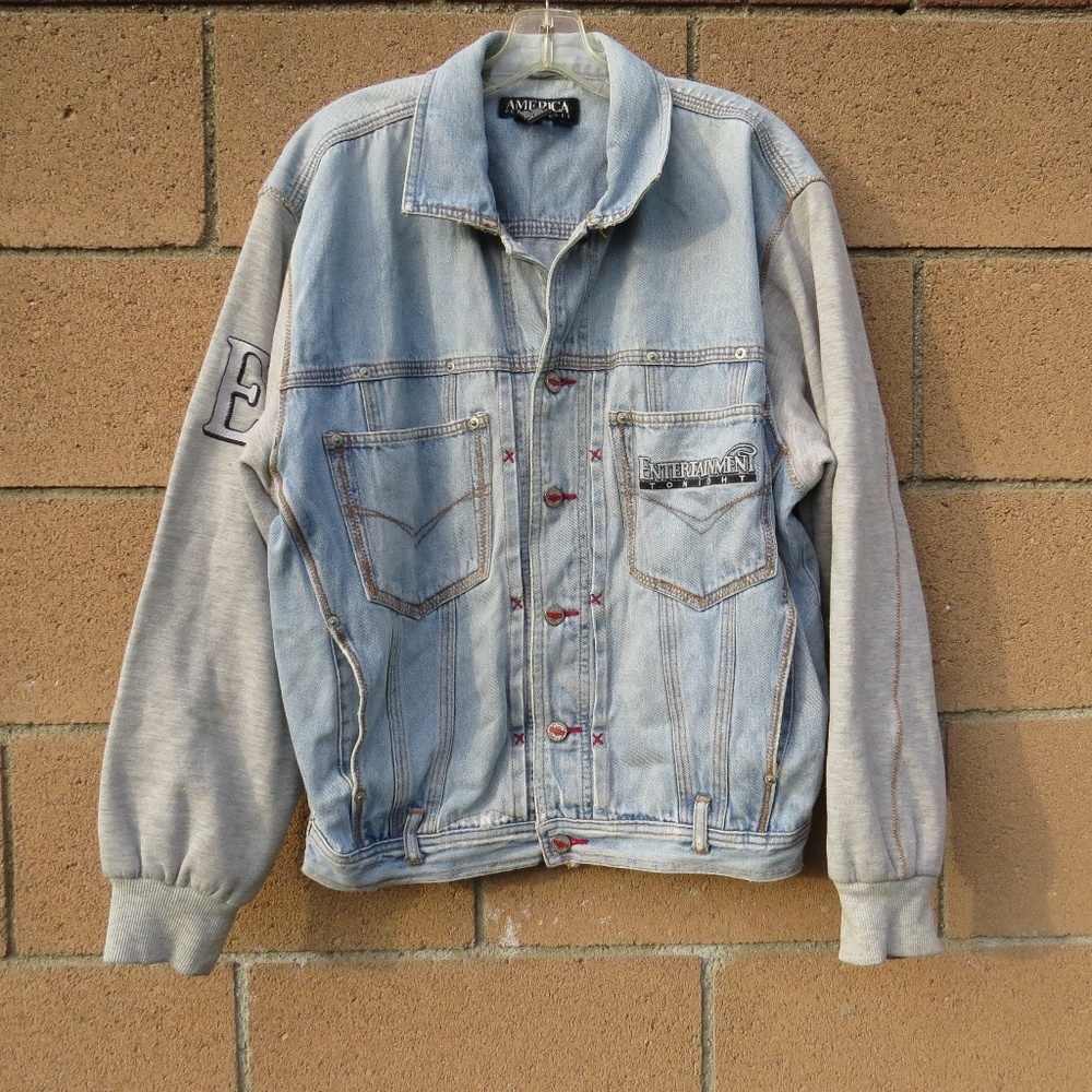 VTG  Entertainment Tonight Logo Denim Crew Jacket